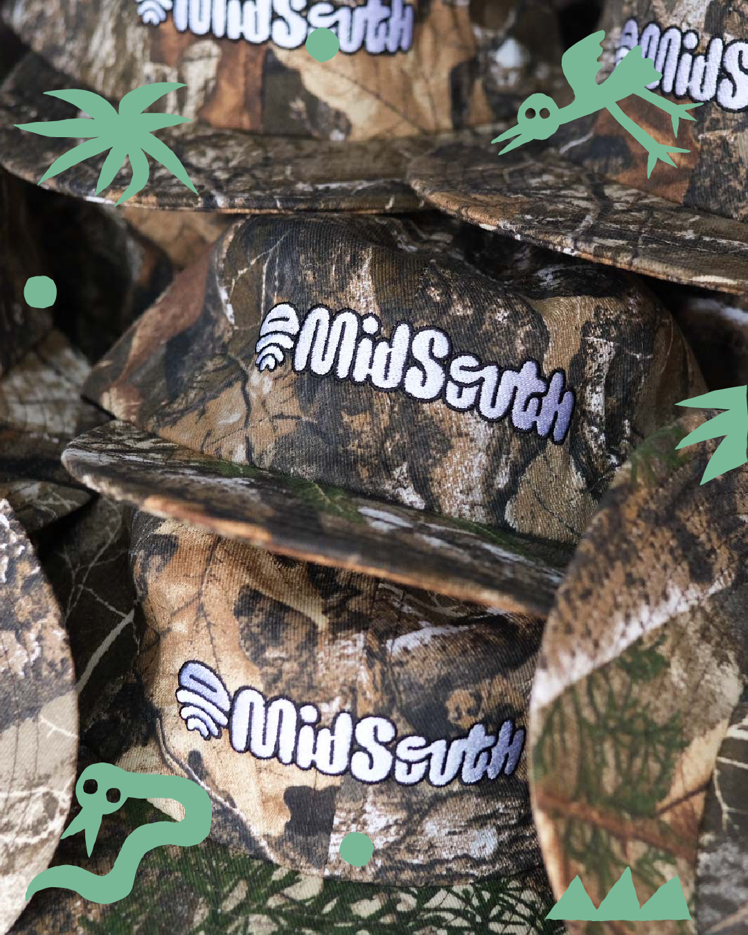 The Mid South Bootleg Camo Hat, a collaboration between The Athletic Community and Kyle Kelley, features a soft, regular-length bill and no top button, ensuring comfort under a helmet. Its unique camo pattern varies slightly with each hat, adding individuality to your gear. Crafted in the USA, this hat is perfect for everyday wear and is easily packable for on-the-go adventures