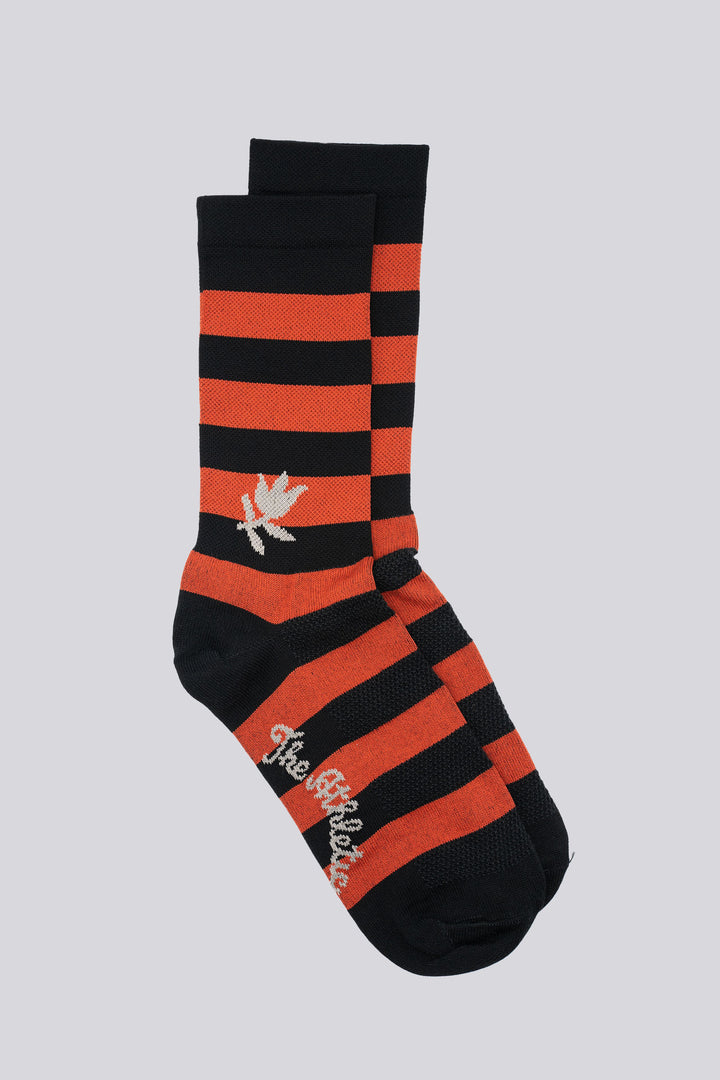 The New Favorite Striped Socks feature bold stripes in three unique designs—skull, flower, and death palm—offering a stylish update to classic patterns. Crafted for comfort and durability, these socks are perfect for running, cycling, and active lifestyles. Made with eco-friendly materials, they combine performance with sustainability