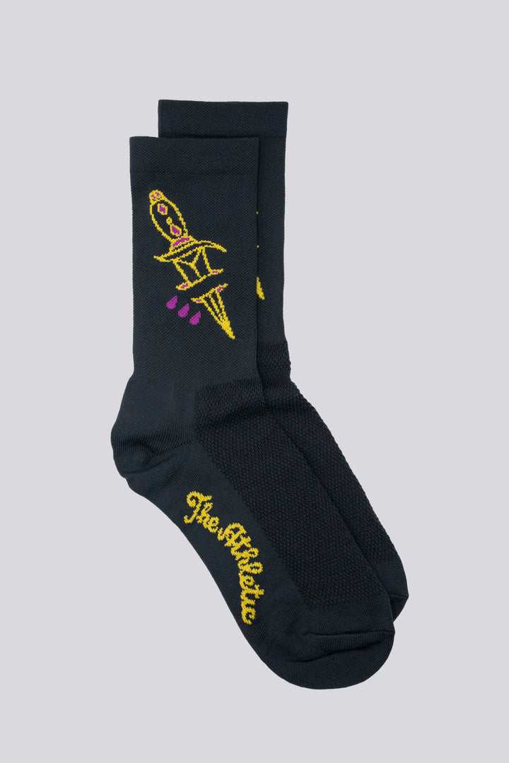 Dagger Tattoo Socks by Tyler Adams – Bold tattoo-inspired design for cycling, running, and daily wear. Stylish, comfortable, and designed for active lifestyles, bringing edge and performance to your wardrobe