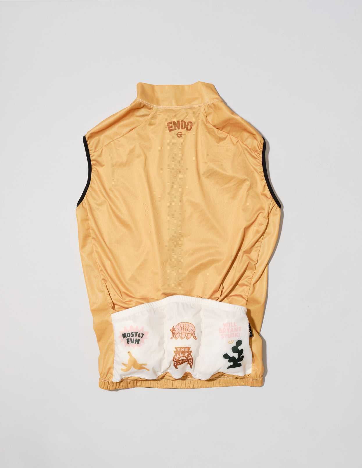 gold cycling wind vest